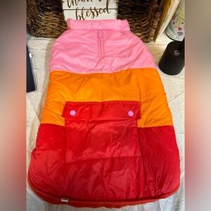 Dog’s Puffer Jacket.  Lego block design. Large